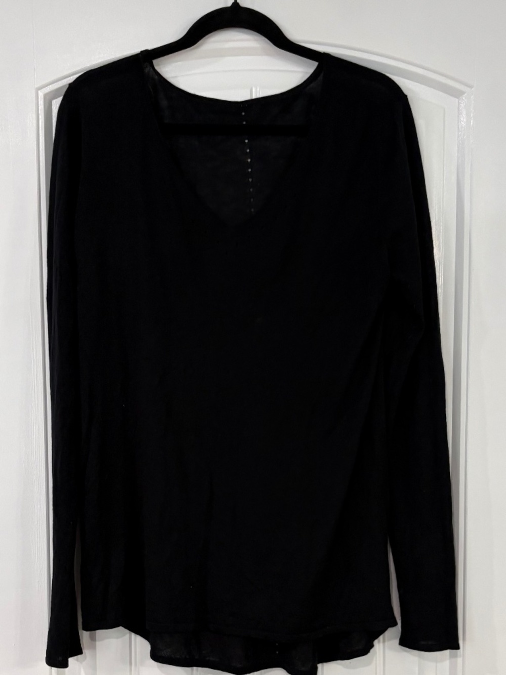 Lululemon black sheer long sleeve sweater